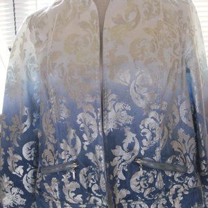 Chico's Silver, Blue and White Jacket